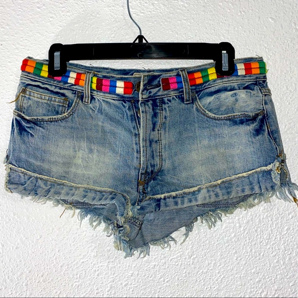 Free People Eliot Embroidered Shorts